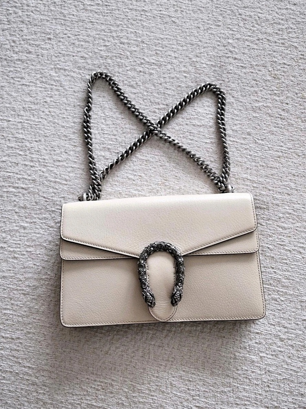 Gucci Dionysus Crystal-Embellished Leather Shoulder Bag Shoulder Bag in White